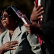 Immigrants stand for the national anthem during a naturalization ceremony at Liberty State Park on Sept. 15, 2017, in Jersey City, N.J. (Drew Angerer/Getty Images)